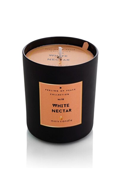 Mois Candle Beyaz Nektar Kokulu Siyah Bardak Mum