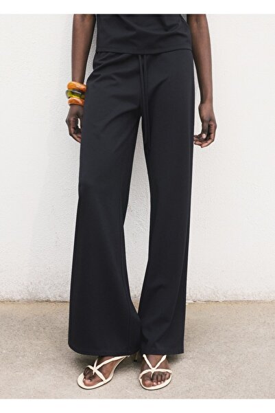 MANGO Woman Wide leg elastik belli pantolon