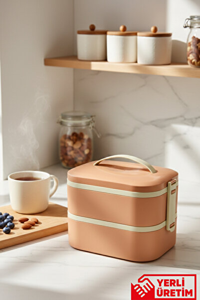 GUGGA Eco Tier - 2 Katlı Ayarlanabilir Bölmeli Sızdırmaz Kapaklı Lunchbox 100...