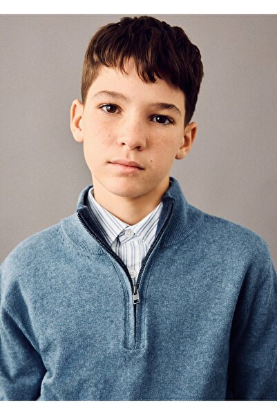 MANGO Kids Yakası fermuarlı kazak