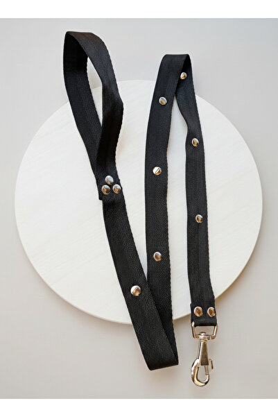 balkonda حزام مشي للكلاب بعرض 2.5 سم، حبل بلون أسود