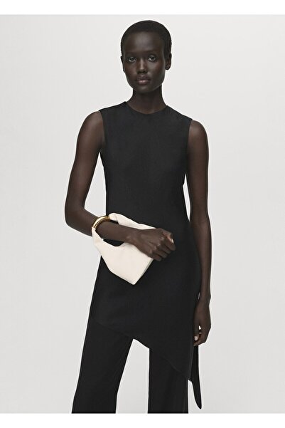 MANGO Woman Saten asimetrik bluz