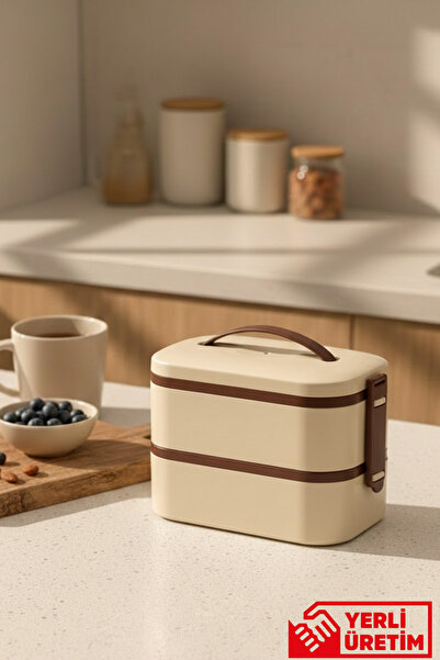 GUGGA Eco Tier - 2 Katlı Ayarlanabilir Bölmeli Sızdırmaz Kapaklı Lunchbox 100...