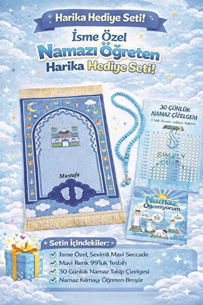 simply line İSİMLİ Namaz öğreniyorum broşürü ve çizelgesi tesbih erkek kız ço...