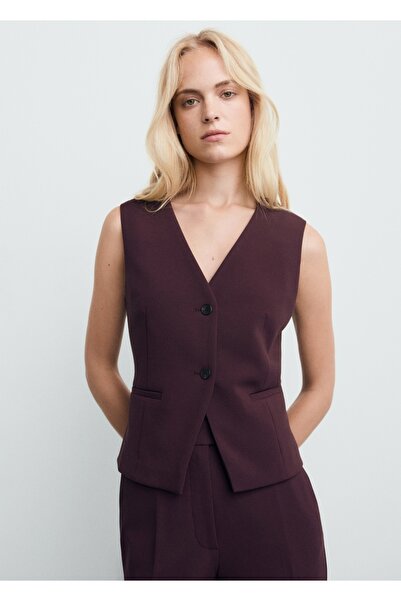 MANGO Woman Dar kesim takım yelek