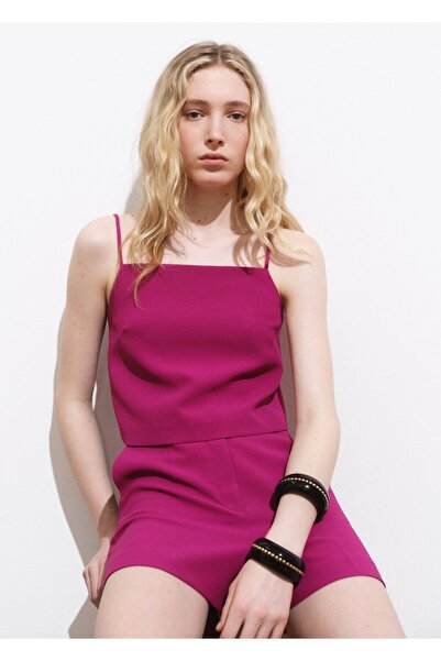 MANGO Woman Düğmeli kısa bluz