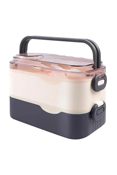 Vagonlife 2-Layer Storage Container with Steel Inside 1350 ml Black