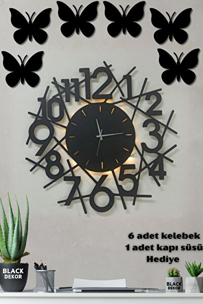 Blackdekor Şık Modern Duvar Saati Oturma Odası Duvar Saati Mutfak Duvar Saati...