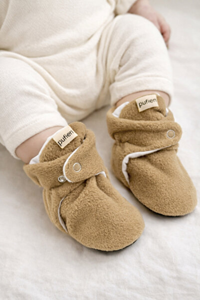 pufien Organik Pamuk Astarlı, Bebek İlk Adım Ayakkabısı, Kaydırmaz Taban, Beb...