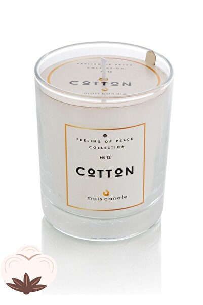 Mois Candle Soft Cotton Pamuk Kokulu Cam Bardak Mum