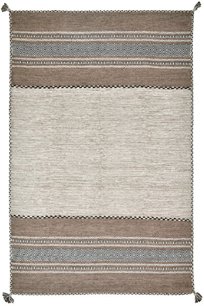 MYHOME HALI Trb-01 Iskandinav Pamuk Kilim El Dokuma Fildişi