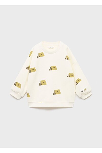 MANGO Baby Desenli pamuklu sweatshirt