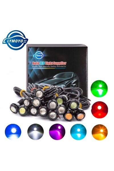 Universal Kartal Göz Led Beyaz Drl Led Sis Ayna Altı Ve Ambiyans Led 2 Adet