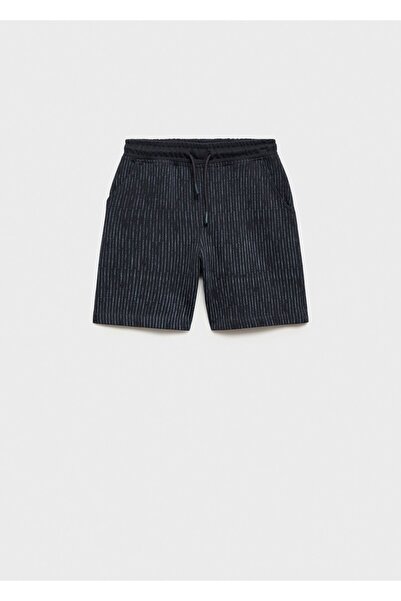 MANGO Kids Desenli pamuklu bermuda şort