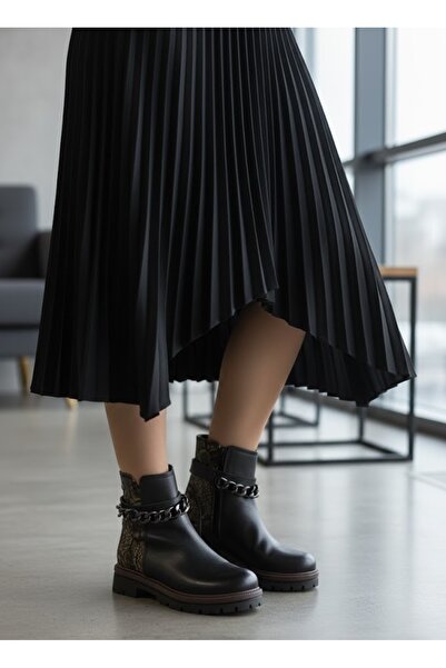Mammamia "Tarz Kadın/Kız Botu" - Özel Tasarım - Günlük Siyah Kadın Bot - D25K...
