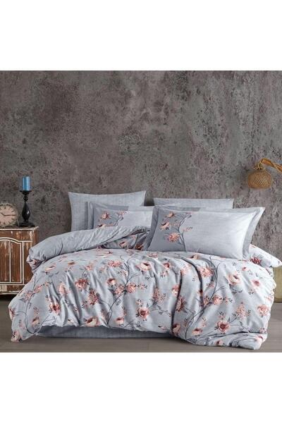 Hobby Double Poplin Duvet Cover Set Benita Gray