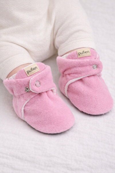 pufien Organik Pamuk Astarlı, Bebek İlk Adım Ayakkabısı, Kaydırmaz Taban, Be...
