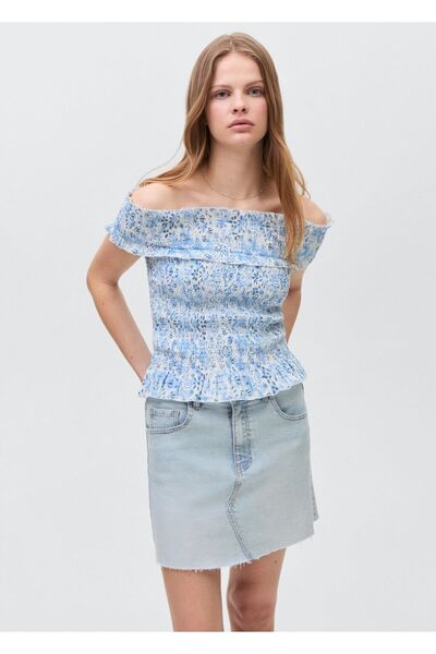 Mango Teen Omuzları açık bluz