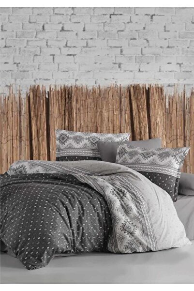 Clasy Ranforce Bračni Set posteljine - Antracit Astera V1