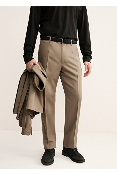 MANGO Man %100 saf yün regular fit pantolon