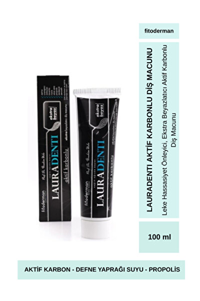 Fitoderman Lauradenti Leke Hassasiyet Önleyici, Ekstra Beyazlatıcı Aktif Karb...