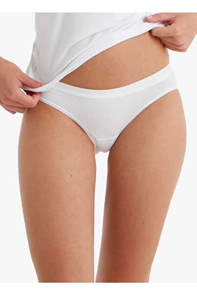 Blackspade Slip de damă din bumbac și elastan Essential 1305 - Alb