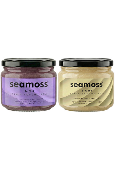 SEAMOSS 2'li Luxury Boy Sarı & Mor Irlanda Deniz Yosunu Jeli - Sea Moss, Deni...