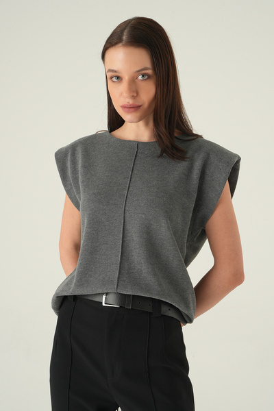 Rays guler rotund Tricou Antracit 3105A