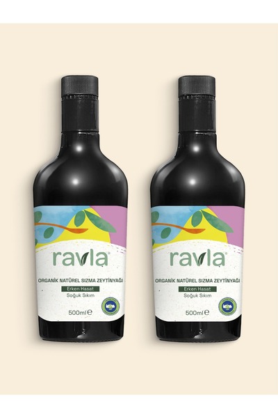 Ravla 2'li Ürün - Kids Organik Erken Hasat Zeytinyağı – İçimlik 500 ml
