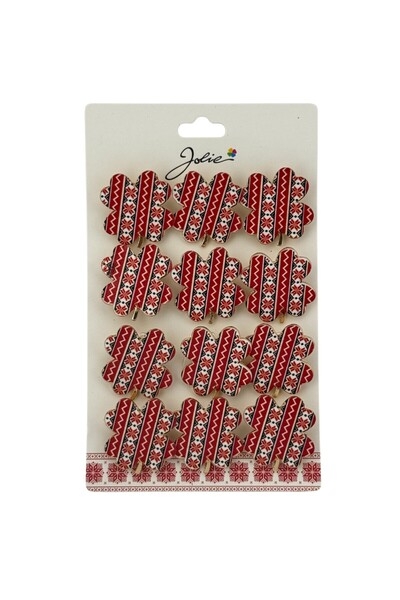 Flippy Set of 12 Spring Martisor Clover Brooches with Traditional Motif