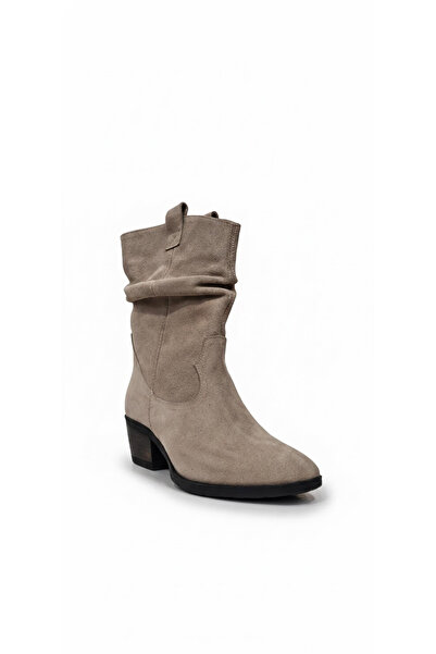 Ustalar Ayakkabı Çanta Bej Süet Kadın Hakiki Deri Bot 364.100