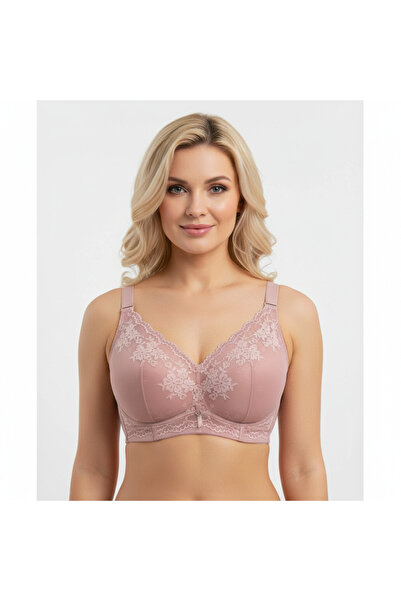 BONBON Women's Plus Size Full Coverage Dusty Rose Color Bra Bb2173
