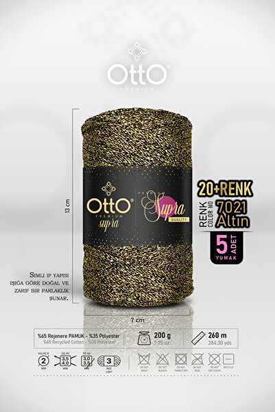 Otto Premium Simli Supra - Χρυσό - Συσκευασία 5 τεμαχίων - 3mm/200gr/260m - Α...