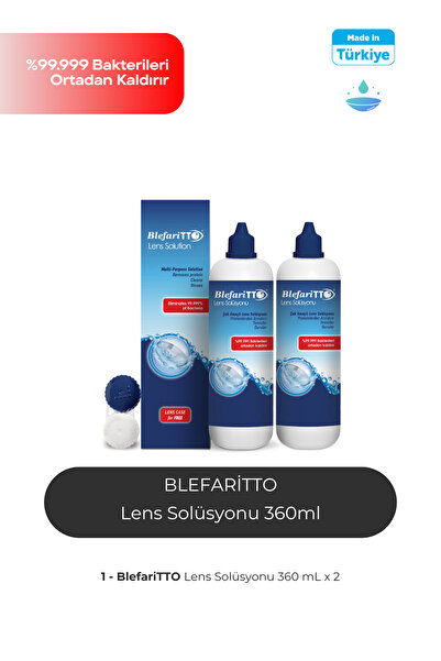 BLEFARİTTO Lens Solüsyonu 360 ml Ikili Paket Son Kullanım Tarihi: 10/2028