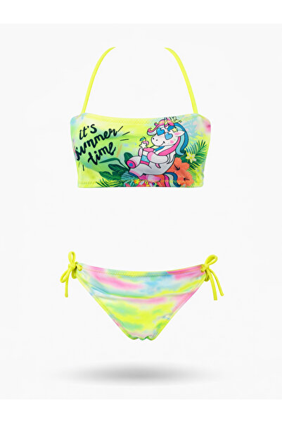 hazelin 2-8 років для дівчаток неоновий жовтий бікіні без бретелей - HZL24S-L...