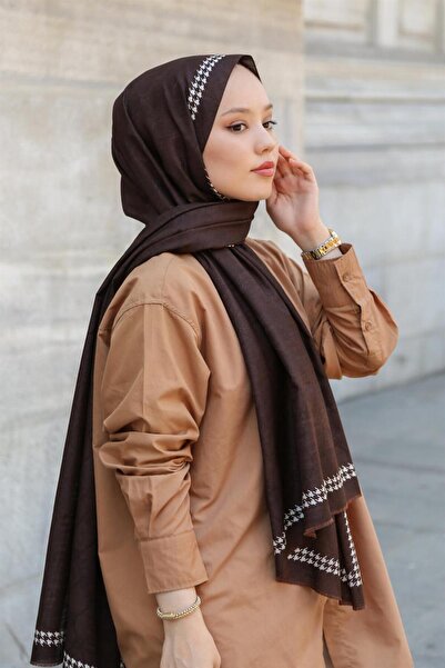 Hint İpek Monogram Şal MONOV02-14