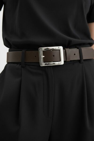 Kemerix Curea de damă, maro argintiu, cu cataramă