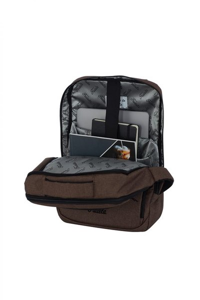Fudela Bogota Brown 15.6-Inch Waterproof Office and Daily Backpack with Laptop Compartment