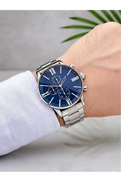 Leerybee Özel Kutulu Gümüş Metal Kordon Erkek Kol Saati Eşe Dosta Arkadaşa Se...