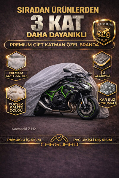 CarGuard غطاء خيمة من القماش المشمع للدراجات النارية Kawasaki Z H2 - Miflonlu