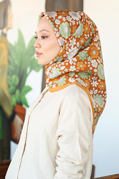 Hint İpek وشاح مودال بنقشة الزهور MDLV01-07