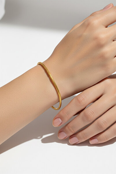 Çgk Çiğdem Gürel Kuyumculuk 14 Ayar Parlak Şık Altın Bileklik