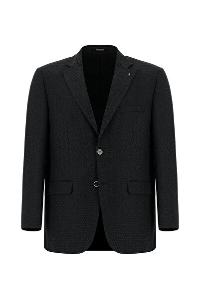 Abdullah Kiğılı Relaxed Fit Relaxed Fit Classic Patterned Wool Jacket