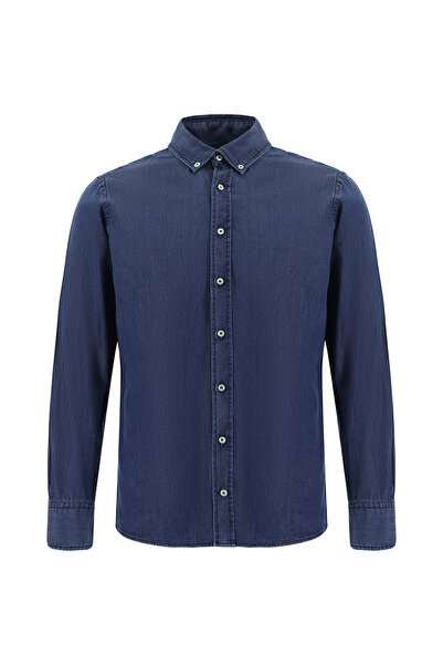 Abdullah Kiğılı Cămașă din denim din bumbac cu mânecă lungă