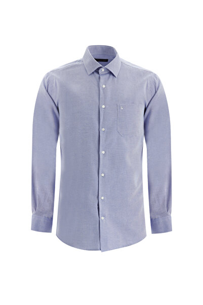 Abdullah Kiğılı Βαμβακερό πουκάμισο με σχέδιο - Μακρυμάνικο, κανονική εφαρμογή