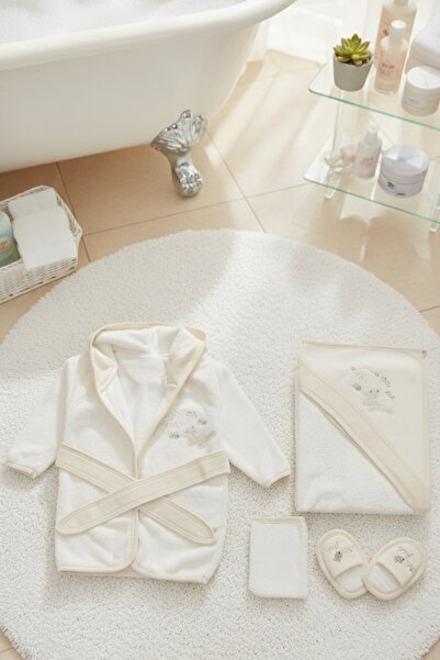 Cherub Baby Little Fish Embroidered Organic Newborn Baby Boy Towel Bathrobe S...