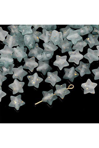 Choice النمط 04، 50 قطعة/عبوة، خرز نجمة أكريليك 10 مم، خرز ماكارون لامع بألوا...