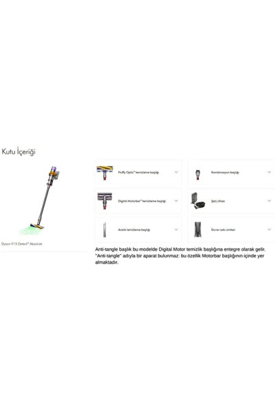 DYSON V15 Detect Absolute Kablosuz Süpürge