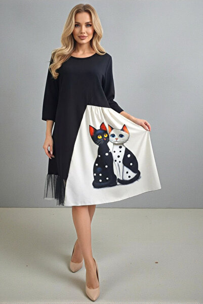 FashionForYou Arty Fiora day dress, with tulle and oversized cut, Gentle Love...