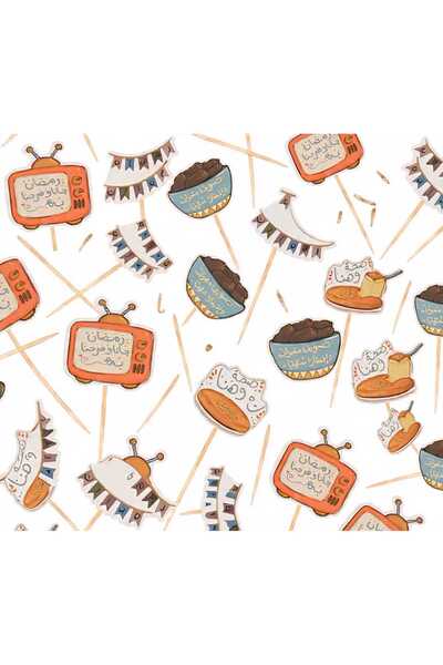 Party and Story زينة رمضانية للتقديم، 12 ظرفًا، يحتوي كل ظرف على 24 قطعة متنوعة